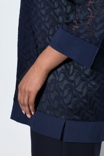 Moda za polnejše Bluza 3/4 rukava V ovratnika plus velikost, xxl, Ulla Popken in Johann Popken (JP1880)