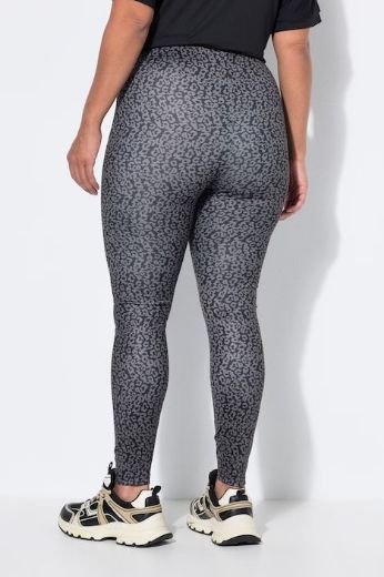 Moda za polnejše Tajice leopard printa plus velikost, xxl, Ulla Popken in Johann Popken (JP1880)
