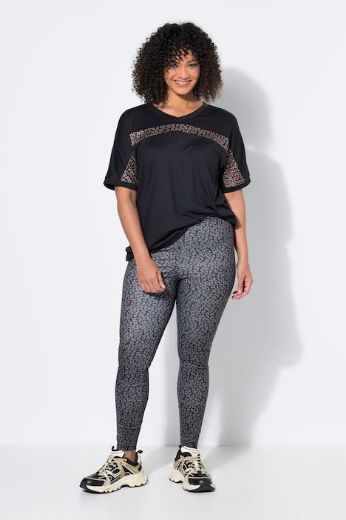 Moda za polnejše Tajice leopard printa plus velikost, xxl, Ulla Popken in Johann Popken (JP1880)