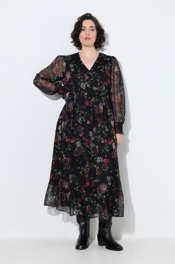 Moda za polnejše Haljina maxi dugih rukava plus velikost, xxl, Ulla Popken in Johann Popken (JP1880)
