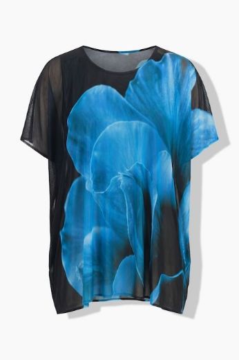 Moda za polnejše Bluza kratkih rukava okruglog ovratnika plus velikost, xxl, Ulla Popken in Johann Popken (JP1880)