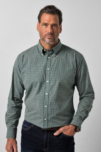 Moda za polnejše Košulja karirana dugih rukava plus velikost, xxl, Ulla Popken in Johann Popken (JP1880)