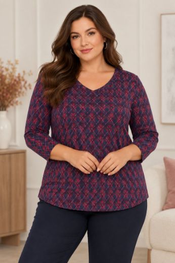 Moda za polnejše Majica 3/4 rukava plus velikost, xxl, Ulla Popken in Johann Popken (JP1880)