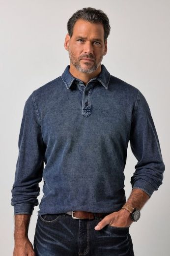 Moda za polnejše Majica Polo dugih rukava plus velikost, xxl, Ulla Popken in Johann Popken (JP1880)