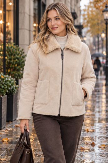 Moda za polnejše Jakna dvostrana od teddy flisa plus velikost, xxl, Ulla Popken in Johann Popken (JP1880)