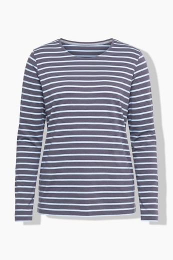Moda za polnejše Majica dugih rukava na pruge plus velikost, xxl, Ulla Popken in Johann Popken (JP1880)