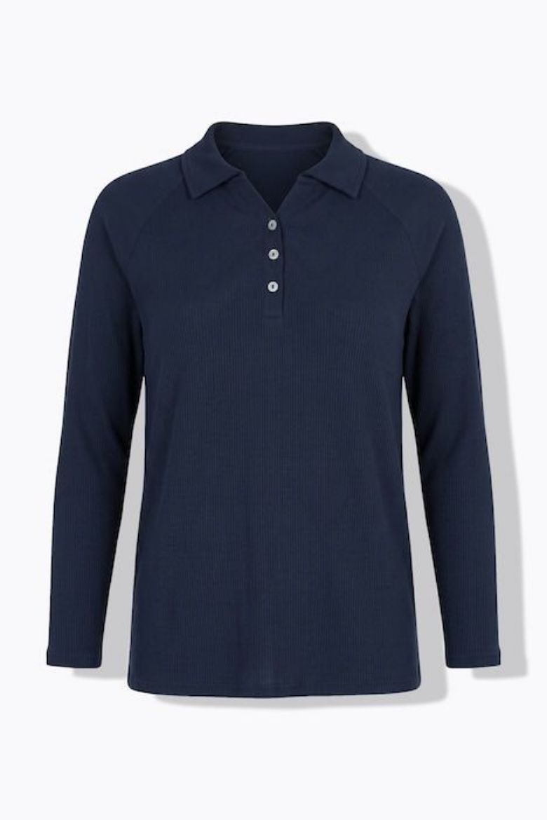 Moda za polnejše Majica Polo dugih rukava plus velikost, xxl, Ulla Popken in Johann Popken (JP1880)