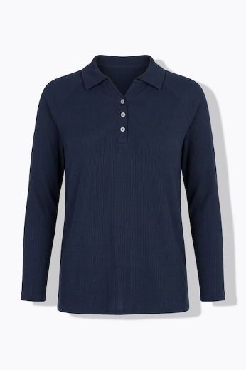 Moda za polnejše Majica Polo dugih rukava plus velikost, xxl, Ulla Popken in Johann Popken (JP1880)