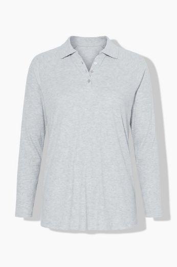 Moda za polnejše Majica Polo dugih rukava plus velikost, xxl, Ulla Popken in Johann Popken (JP1880)