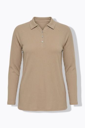 Moda za polnejše Majica Polo dugih rukava plus velikost, xxl, Ulla Popken in Johann Popken (JP1880)