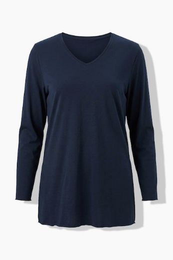 Moda za polnejše Majica dugih rukava V ovratnika plus velikost, xxl, Ulla Popken in Johann Popken (JP1880)