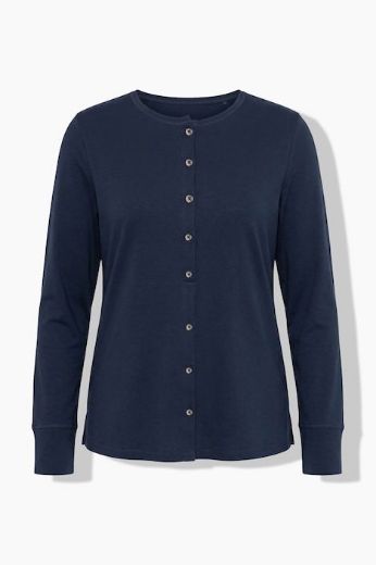 Moda za polnejše Majica dugih rukava s ukrasnim gumbima plus velikost, xxl, Ulla Popken in Johann Popken (JP1880)
