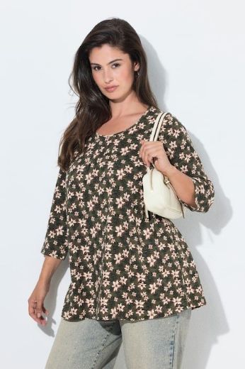 Moda za polnejše Majica 3/4 rukava A kroja plus velikost, xxl, Ulla Popken in Johann Popken (JP1880)