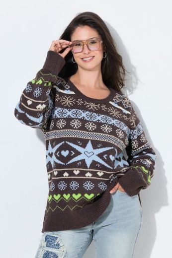 Moda za polnejše Pulover dugih rukava plus velikost, xxl, Ulla Popken in Johann Popken (JP1880)