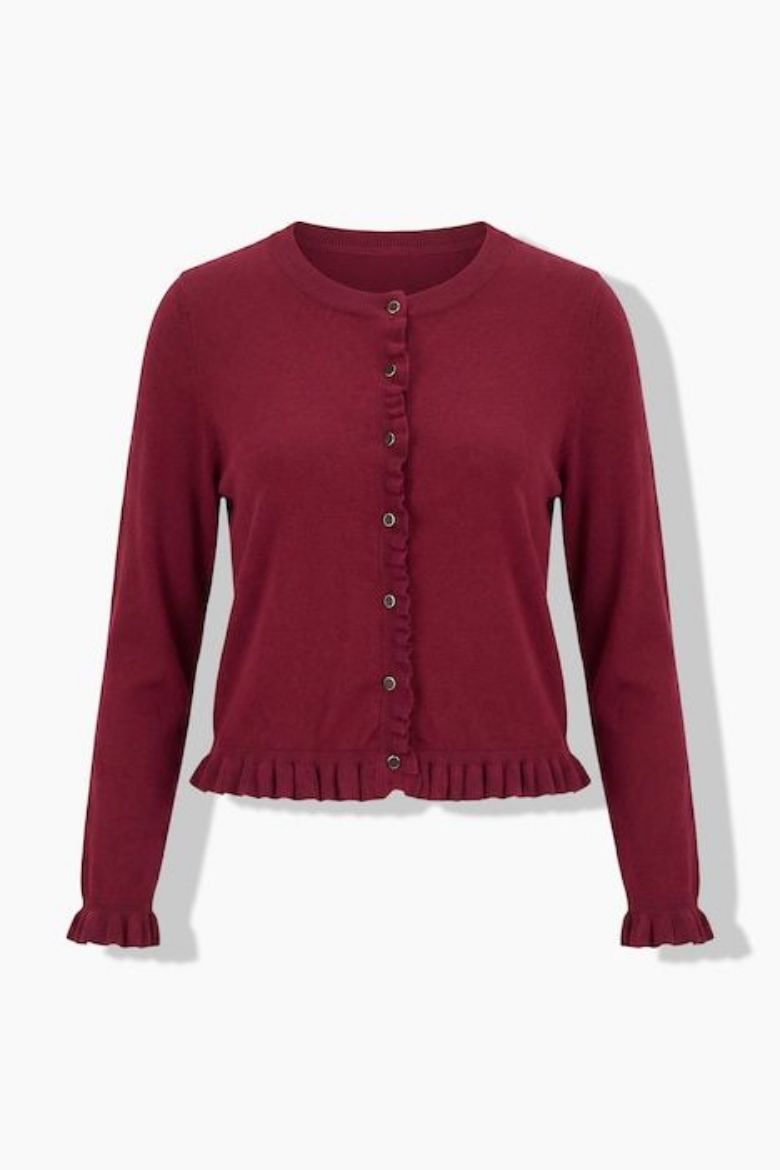 Moda za polnejše Kardigan dugih rukava na kopčanje plus velikost, xxl, Ulla Popken in Johann Popken (JP1880)