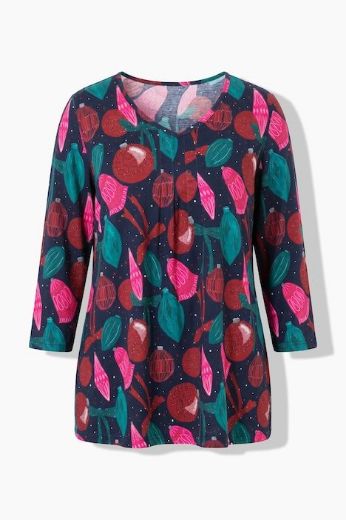 Moda za polnejše Majica 3/4 rukava s božićnim motivom plus velikost, xxl, Ulla Popken in Johann Popken (JP1880)