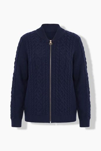 Moda za polnejše Kardigan s patentnim zatvaračem plus velikost, xxl, Ulla Popken in Johann Popken (JP1880)