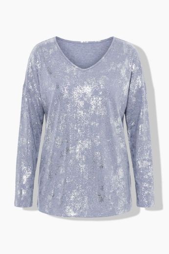 Moda za polnejše Majica dugih rukava V ovratnika plus velikost, xxl, Ulla Popken in Johann Popken (JP1880)