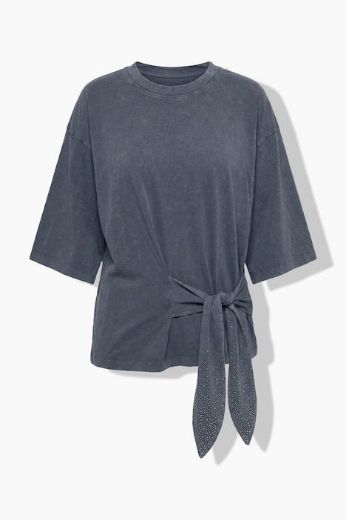 Moda za polnejše Majica kratkih rukava s trakom na vezanje plus velikost, xxl, Ulla Popken in Johann Popken (JP1880)