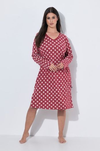 Moda za polnejše Spavaćica dugih rukava V ovratnika plus velikost, xxl, Ulla Popken in Johann Popken (JP1880)