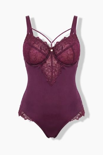 Moda za polnejše Bodi sa žicom i ukrasnom čipkom plus velikost, xxl, Ulla Popken in Johann Popken (JP1880)