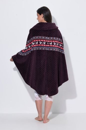 Moda za polnejše Pončo od pliša povišenog ovratnika plus velikost, xxl, Ulla Popken in Johann Popken (JP1880)
