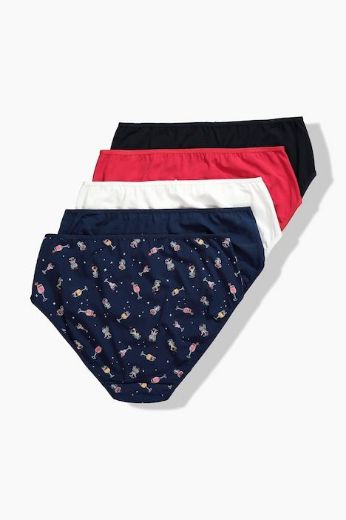 Moda za polnejše Gaćice midi 5 komada plus velikost, xxl, Ulla Popken in Johann Popken (JP1880)
