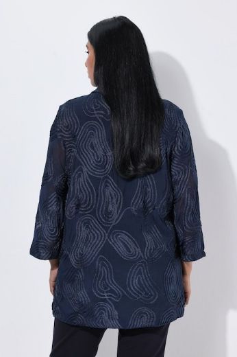 Moda za polnejše Jakna lagana 3/4 rukava s ukrasnim vezom plus velikost, xxl, Ulla Popken in Johann Popken (JP1880)