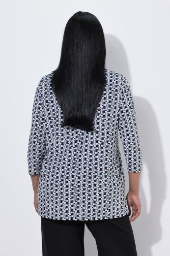 Moda za polnejše Majica 3/4 rukava V ovratnika plus velikost, xxl, Ulla Popken in Johann Popken (JP1880)