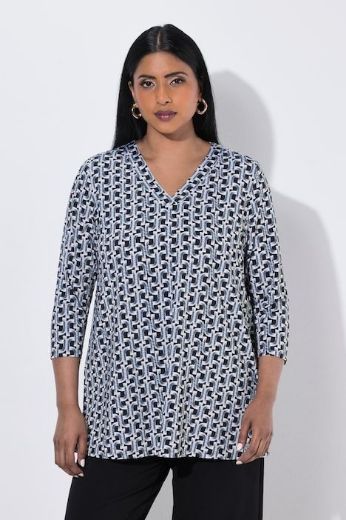 Moda za polnejše Majica 3/4 rukava V ovratnika plus velikost, xxl, Ulla Popken in Johann Popken (JP1880)