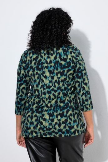 Moda za polnejše Majica 3/4 rukava leopard uzorka plus velikost, xxl, Ulla Popken in Johann Popken (JP1880)