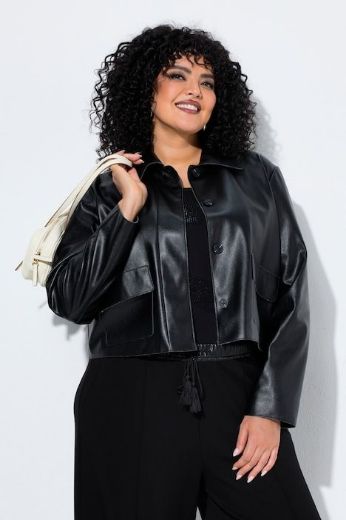 Moda za polnejše Jakna od imitacije kože kraćeg kroja plus velikost, xxl, Ulla Popken in Johann Popken (JP1880)