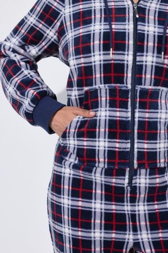 Moda za polnejše Kombinezon dugih rukava od pliša s kapuljačom plus velikost, xxl, Ulla Popken in Johann Popken (JP1880)