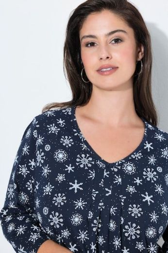 Moda za polnejše Majica 3/4 rukava V ovratnika plus velikost, xxl, Ulla Popken in Johann Popken (JP1880)