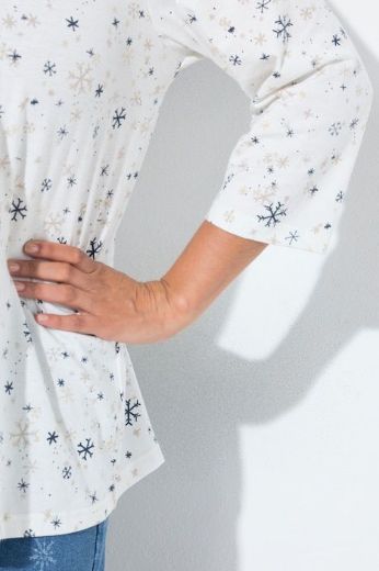 Moda za polnejše Majica 3/4 rukava V ovratnika plus velikost, xxl, Ulla Popken in Johann Popken (JP1880)