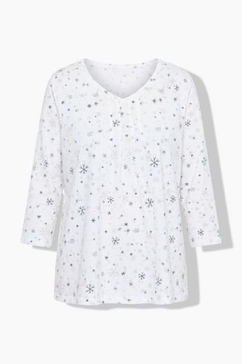 Moda za polnejše Majica 3/4 rukava V ovratnika plus velikost, xxl, Ulla Popken in Johann Popken (JP1880)