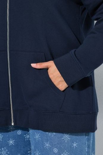 Moda za polnejše Majica dugih rukava s patentnim zatvaračem i kapuljačom plus velikost, xxl, Ulla Popken in Johann Popken (JP1880)