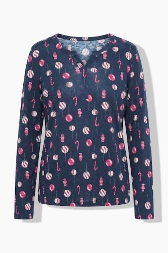 Moda za polnejše Bluza dugih rukava s božićnim motivom plus velikost, xxl, Ulla Popken in Johann Popken (JP1880)
