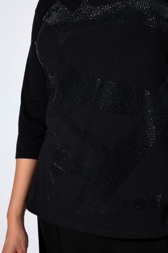Moda za polnejše Majica 3/4 rukava s ukrasnim kamenčićima plus velikost, xxl, Ulla Popken in Johann Popken (JP1880)