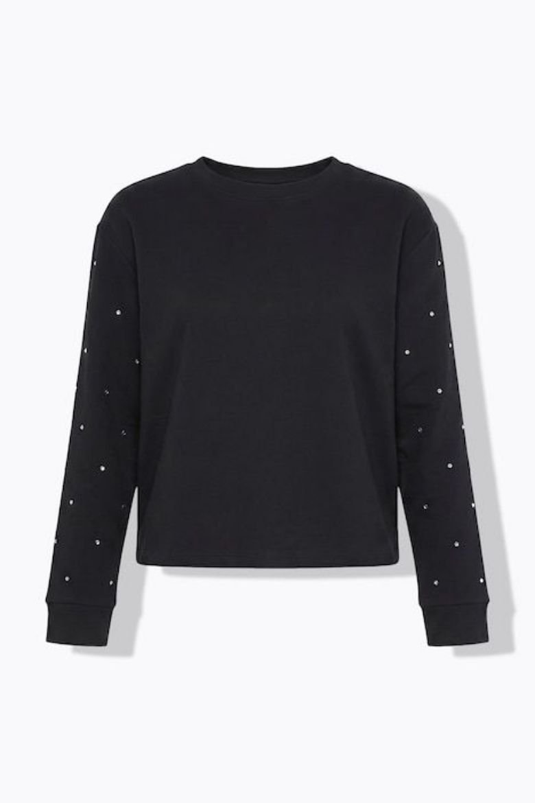 Moda za polnejše Majica dugih rukava s ukrasnim kamenčićima plus velikost, xxl, Ulla Popken in Johann Popken (JP1880)