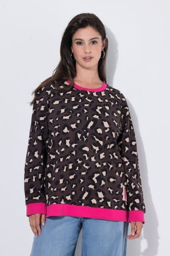 Moda za polnejše Majica dugih rukava šireg kroja leopard uzorka plus velikost, xxl, Ulla Popken in Johann Popken (JP1880)