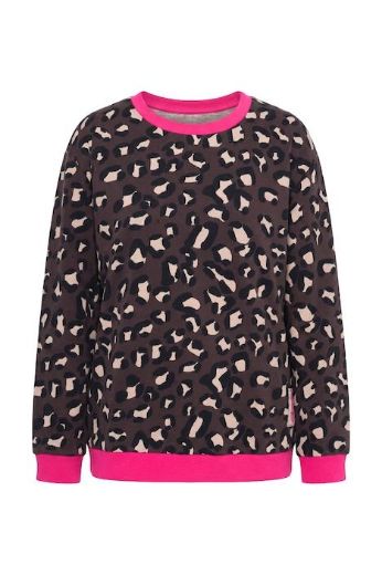Moda za polnejše Majica dugih rukava šireg kroja leopard uzorka plus velikost, xxl, Ulla Popken in Johann Popken (JP1880)