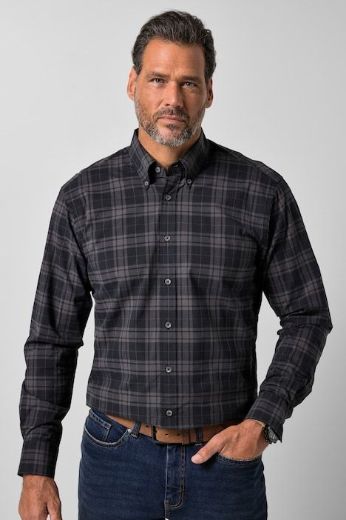 Moda za polnejše Košulja dugih rukava karirana plus velikost, xxl, Ulla Popken in Johann Popken (JP1880)