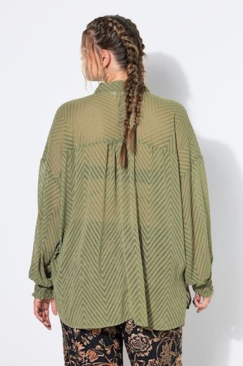 Moda za polnejše Bluza dugih rukava od šifona plus velikost, xxl, Ulla Popken in Johann Popken (JP1880)