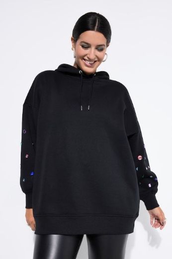 Moda za polnejše Majica dugih rukava šireg kroja s kapuljačom plus velikost, xxl, Ulla Popken in Johann Popken (JP1880)