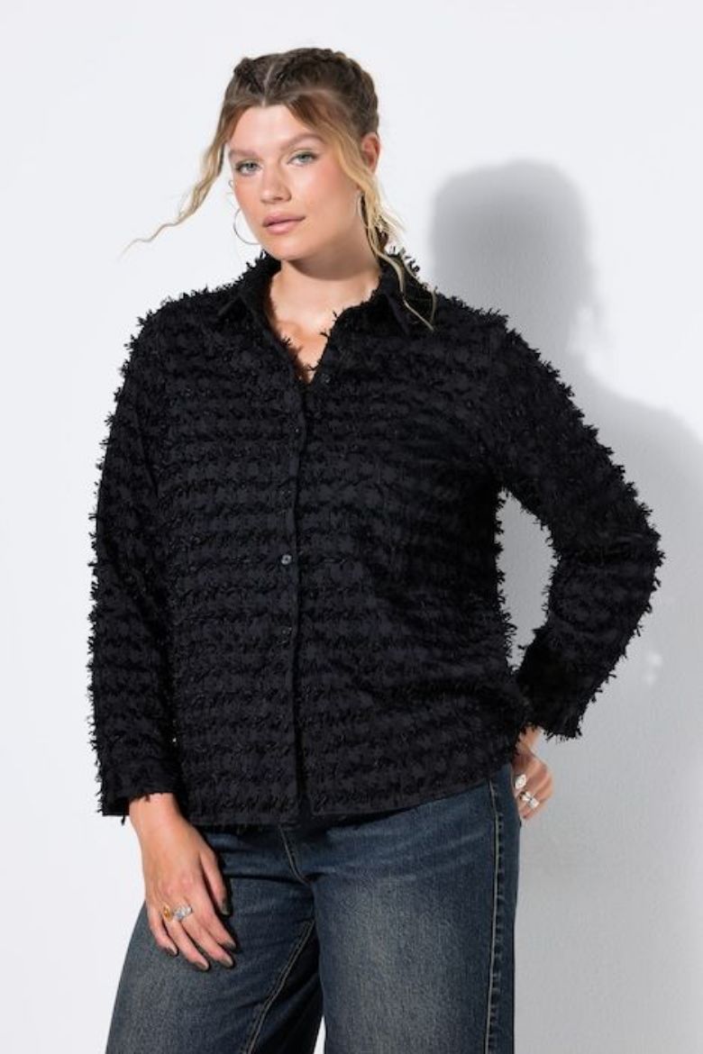 Moda za polnejše Bluza dugih rukava s resicama plus velikost, xxl, Ulla Popken in Johann Popken (JP1880)