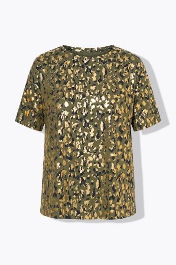 Moda za polnejše Majica kratkih rukava leopard uzorka plus velikost, xxl, Ulla Popken in Johann Popken (JP1880)