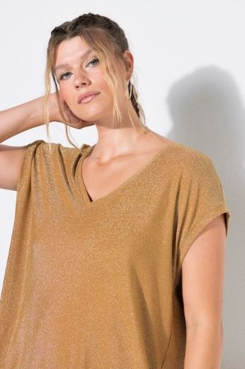 Moda za polnejše Top V ovratnika sa sjajnim nitima plus velikost, xxl, Ulla Popken in Johann Popken (JP1880)