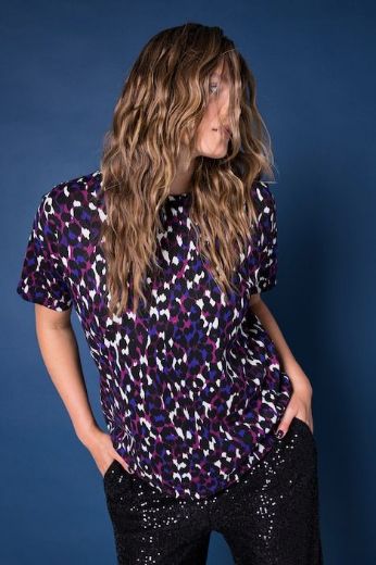 Moda za polnejše Majica kratkih rukava šireg kroja leopard uzorka plus velikost, xxl, Ulla Popken in Johann Popken (JP1880)