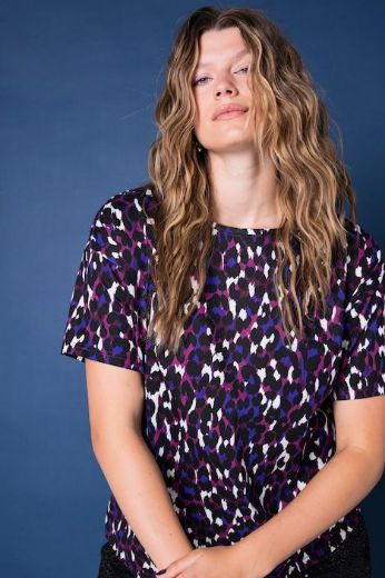 Moda za polnejše Majica kratkih rukava šireg kroja leopard uzorka plus velikost, xxl, Ulla Popken in Johann Popken (JP1880)